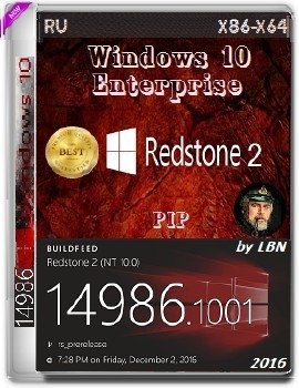 Windows 10 Enterprise 14986.1001 rs2 x86-x64 RU-RU PIP