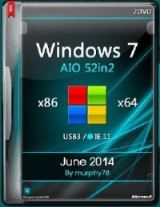 Windows 7 SP1 AIO 52in2 x86/x64 IE11 Jun2014