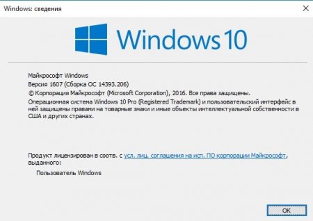 Windows 10 Pro x64 10.0.14393.206 ver 1607 Redstone (RS1) V2 [Ru]