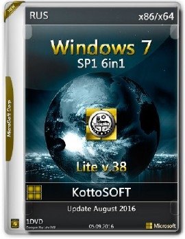 Windows 7 SP1 AIO 6in1 Lite by KottoSOFT v.38