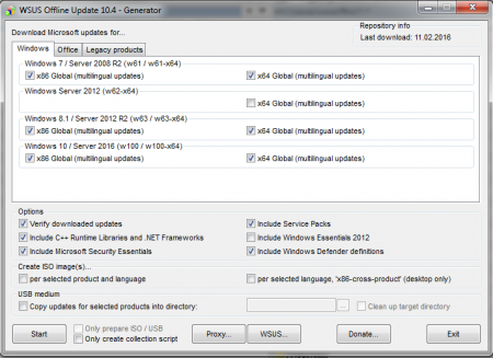 Полный набор обновлений для Microsoft Windows и Office x86/x64 (12.10.16) [Ru/En]