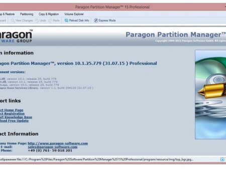 Paragon Partition Manager 15 Professional 10.1.25.779 RePack by D!akov (2016) [En]