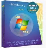 Microsoft Windows 7 Ultimate SP1 6.1.7601.22556 86-x64 RU Lite by Lopatkin (2014) 