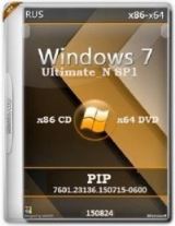 Windows 7 Ultimate_N SP1 7601.23136.150715-0600 x86-x64 RU PIP