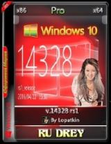 Microsoft Windows 10 Pro 14328 rs1 x86-x64 RU Drey